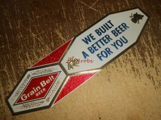 Vintage Grain Belt Beer Foil On Cardboard Advertising Sign 18 " 70’s