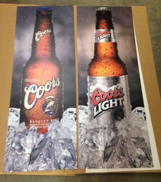 Coors Light & Coors Banquet Beer Signs Double - Sided Heavy Duty Vinyl Last One
