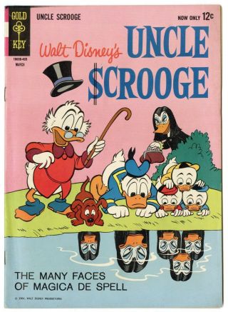 Uncle Scrooge 48 Vf/nm 9.  0 Ow/white Pages Carl Barks Disney Gold Key 1964
