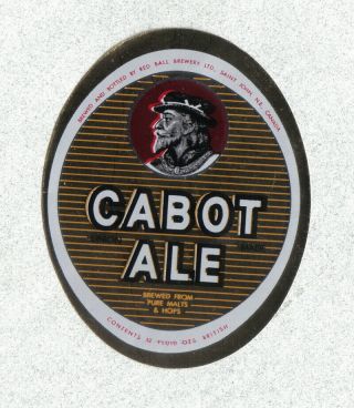 Beer Label - Canada - Cabot Ale - Red Ball Bry.  - Saint John,  Brunswick