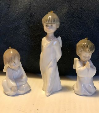 Lladro " Three Angels " Ornaments