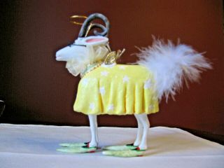 Krinkles Patience Brewster Rare Goat Ram Ornament Dept 56 Holiday Decor