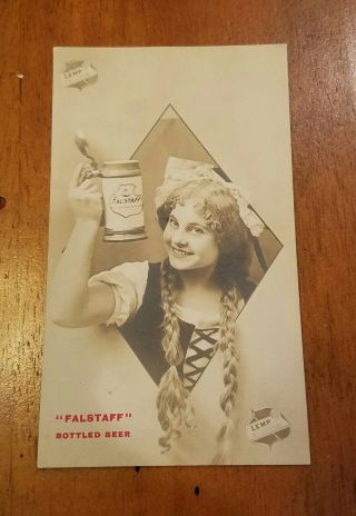 Un - Pre - Pro Wm.  J.  Lemp Brewing Co.  " Falstaff Beer " Postcard From St.  Louis