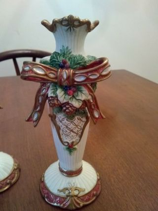 Fitz and Floyd Classic Christmas Candlesticks 2