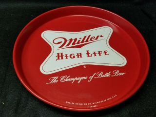 Vintage Miller High Life Beer Tray,  “the Champagne Of Bottle Beer " F - 403031