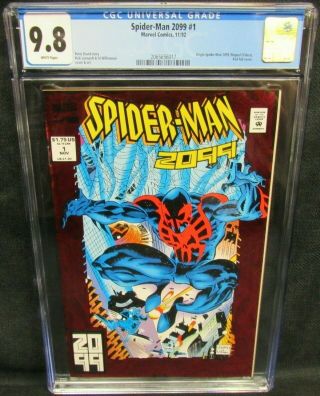 Spider - Man 2099 1 (1992) Origin Key 1st Issue Red Foil Cgc 9.  8 White Pages P519