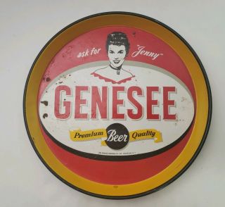 Genesee Brewing Co.  - " Ask For Jenny " - Beer Tray Beer Collectibles