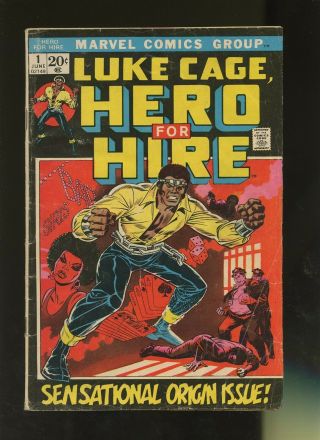 Hero For Hire 1 Gd/vg 3.  0 (power Man/luke Cage 1st Appearance) 1 Book Marvel