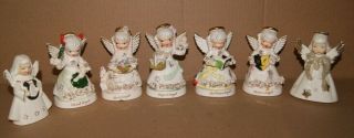 7 Vintage Napco Angel Figurines March April August September October,  2 More