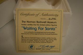 1982 Norman Rockwell Museum Figurine - Waiting for Santa 3