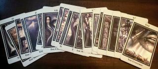 H.  R.  Giger Tarot Card Set - 22 Cards,  Carry Bag & Book -