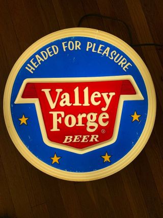 Vintage Valley Forge Beer Light Up Sign Bar Advertising