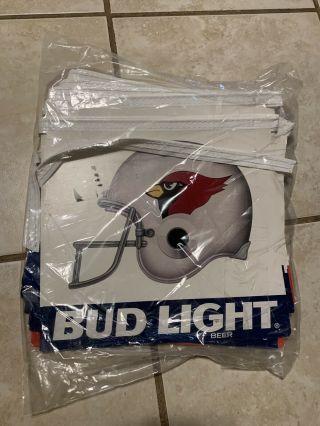 Bud Light Vintage Nfl Football Double - Sided Vinyl String Banner