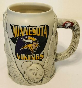 Vintage Miller Lite Minnesota Vikings 3d Stein Perfect Fan Stein