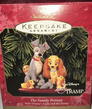 Hallmark Keepsake Ornament 2003 Disney Lady And The Tramp Family Portrait