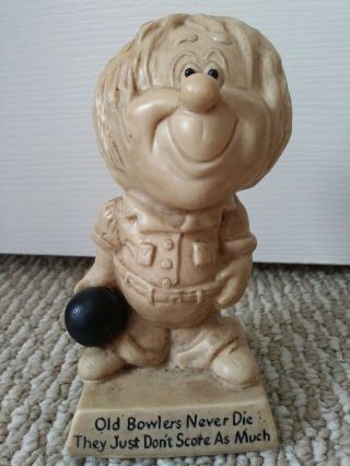 Vintage 1971 Russ Wallace Berries Figure R&w " Old Bowlers Never Die Thry Just