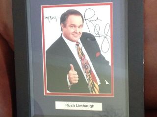 Rush Limbaugh Signed Photo Autographed 8x10 Radio Talk Show Host Book Author