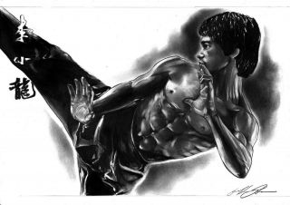 Bruce Lee (11 " X17 ") By Guilherme Silva - Ed Benes Studio