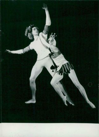 Photograph Of Roland Petit And Nathalie Philippe In " Jeu De Cartes "