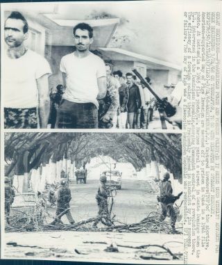 1968 Wirephoto Military Bay Pigs Invasion Prison Cuba Dominican Republic 8x10