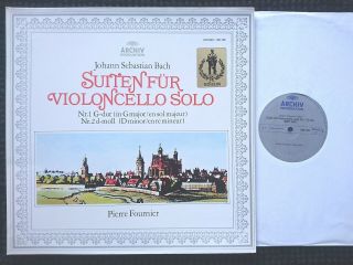 Archiv 198 186 Stereo - J.  S.  Bach Cello Suites Nos.  1 & 2 Pierre Fournier Nm