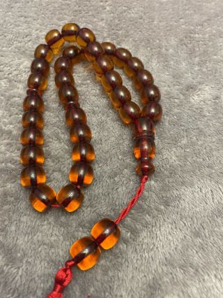 Faturan Misbaha Natural Amber Prayerbeads Bakelite Jumbo Size