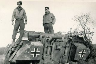 COCKY SOLDIERS on ? GERMAN TIGER PANZER - PANTHER ? ARMY TANK WW2 MILITARY Photo 2