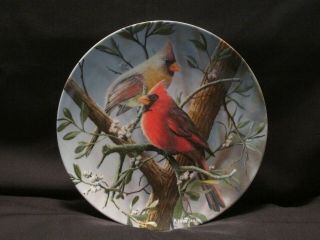 Knowles Decorative Bird Art Plate - The Cardinal - Kevin Daniel