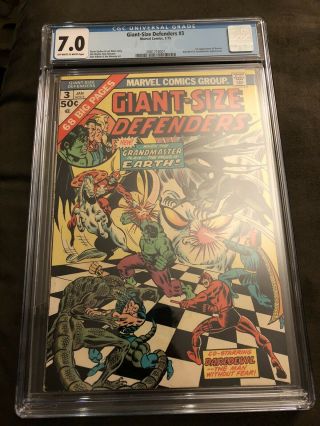 Giant - Size Defenders 3 Cgc 7.  0 1st Appearance Of Korvac Slab