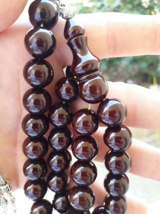 Cherry Faturan Prayer Beads Bakelite Tesbih33 Islamic Amber Turkish Handmade