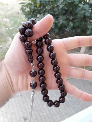 Cherry Faturan Prayer Beads Bakelite Tesbih33 islamic Amber Turkish handmade 2