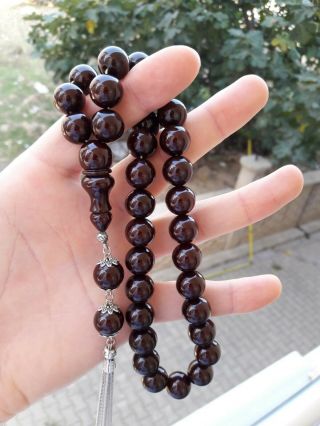 Cherry Faturan Prayer Beads Bakelite Tesbih33 islamic Amber Turkish handmade 3