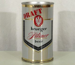 Krueger Draft Early Ring Pull Tab Beer Can Narragansett Cranston Rhode Island Ri