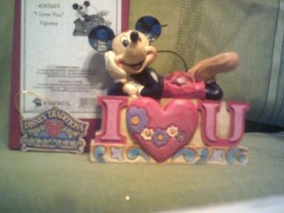 Enesco - Jim Shore - Disney Traditions - Mickey Mouse - " I Love You " - 4043669