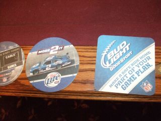 Bacardi Las Vegas Road Trip Rum Sign & Miller Lite Coors Light Bud Coasters 3