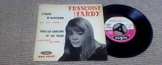 Francoise Hardy Oh Oh Cheri 1st 7 " 45 French Disques Vogue Debut Ps Ep 1962