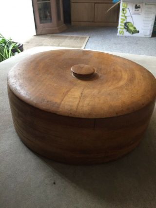 Hand Made Turned Wooden Bowl With Cover
