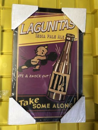 Lagunitas Ipa India Pale Ale 18.  5 " X 11.  5 " Wood Sign Knock Out Rare
