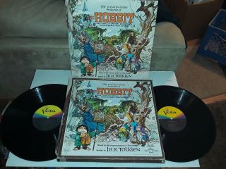 Rankin/bass The Hobbit 1977 Jrr Tolkien 2 Vinyl Record Deluxe Special Ed Box Set
