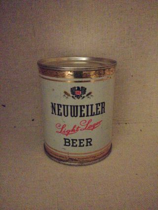 Neuweiler Light Lager Beer Flat 8oz Beer Can 7 Mini Shorty