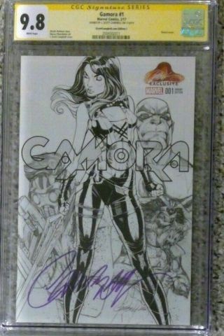 Gamora 1 Campbell Cover C_cgc 9.  8 Ss_signed By J Scott Campbell