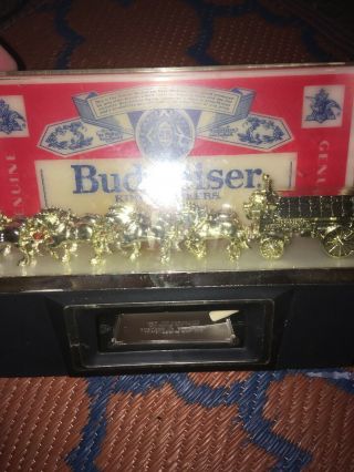 VINTAGE BUDWEISER BEER WORLD CHAMPION CLYDESDALE TEAM COUNTER TOP LIGHTED SIGN 2