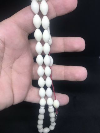 White Amber Misbaha Tasbih Prayer Beads (bakelite)