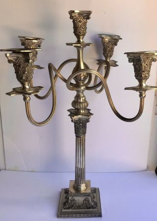 Wilcox International Silver Plated Candelbara 5 Candle Holders