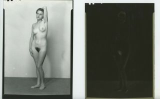 Vintage B&w Negative,  Print Fine Art Nude Model Study Female Anatomy
