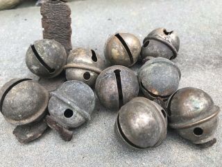 10 Antique Brass Horse & Carriage Sleigh Bells For Repurpose Crafts Holiday