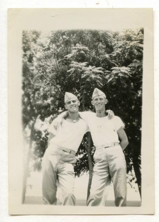 13 Vintage Photo Affectionate Soldier Muscle Buddy Boys Men Snapshot Gay