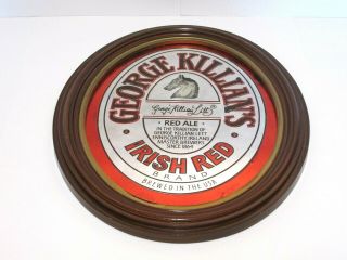 George Killians Irish Red Ale Beer Mirror Oval Sign Vintage Collectible 1981