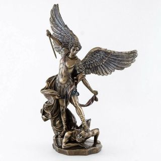 - 15 In Saint Michael The Archangel Statue Cast Bronze Roman Catholic Angels