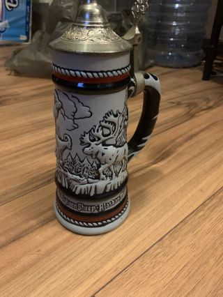 Avon Stein Mountain Animals Wildlife Collectible 1976 Handcrafted Beer Mug Cup